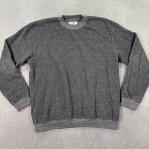 M Singer Mens Medium Crewneck Sweatshirt Sweater Gray Made in USA Cotton Blend